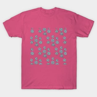 Dice Everywhere - Light Blue *Clear BG* T-Shirt